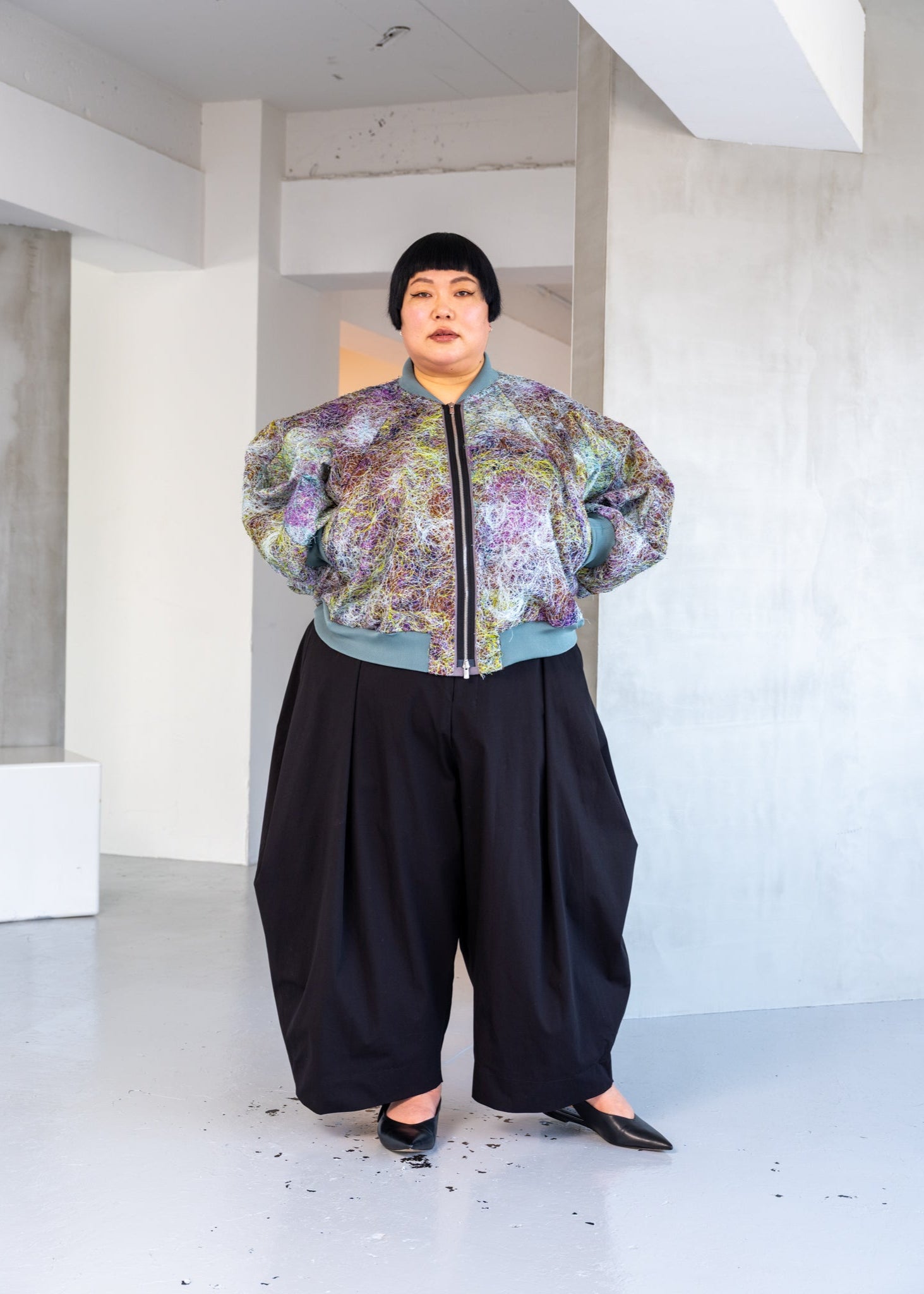 Textural Bomber Jacket