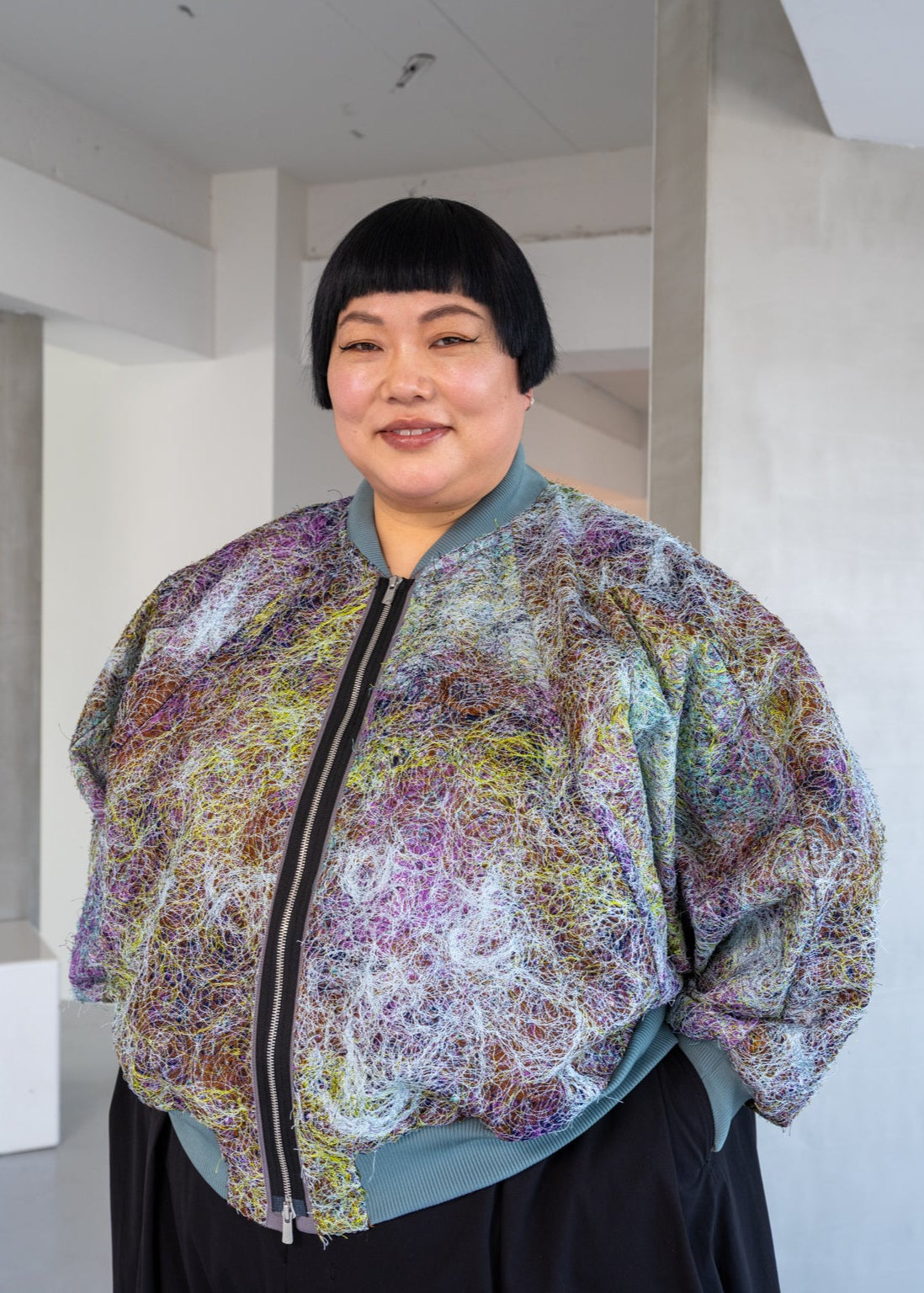 Textural Bomber Jacket